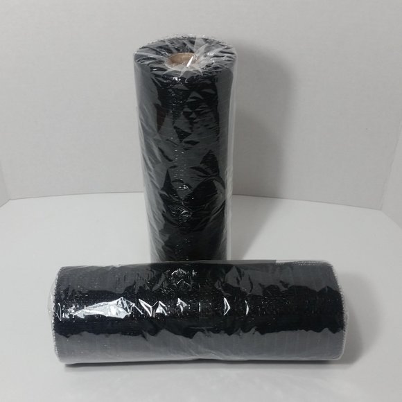 2 Rolls Deco Mesh Wreath Making Crafts Black - Picture 2 of 5
